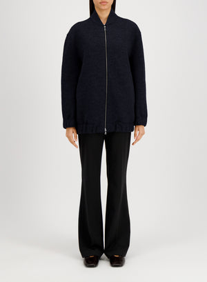 Oversized bomber boiled wool