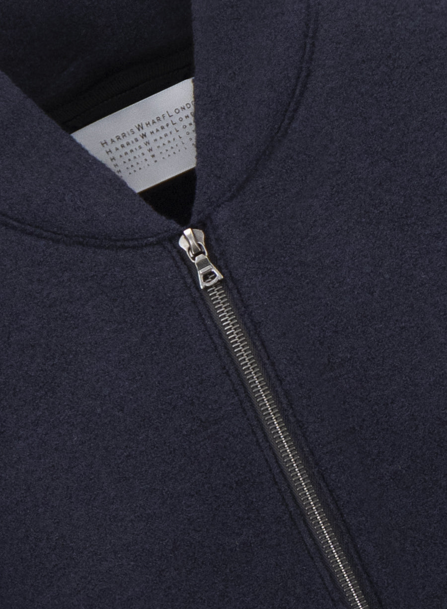 Oversized bomber boiled wool