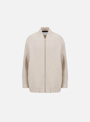 Oversized bomber boiled wool
