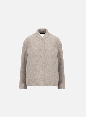 oversized bomber bouclé