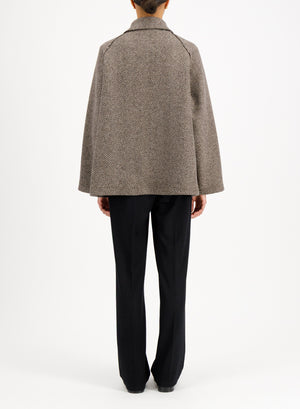 raglan jacket patterned cashmere blend