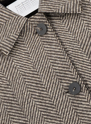 raglan jacket patterned cashmere blend