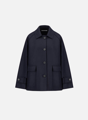 Raglan jacket in pressed wool