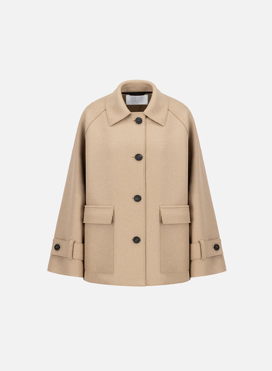 raglan jacket pressed wool