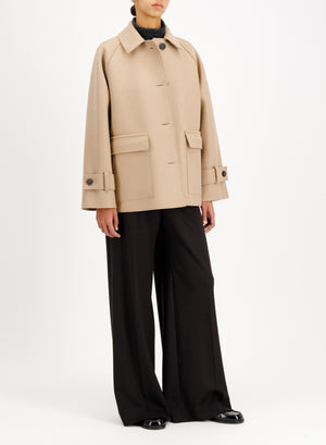 raglan jacket pressed wool