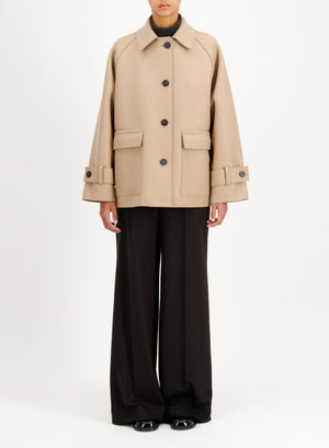 raglan jacket pressed wool