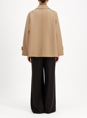 Raglan jacket in pressed wool