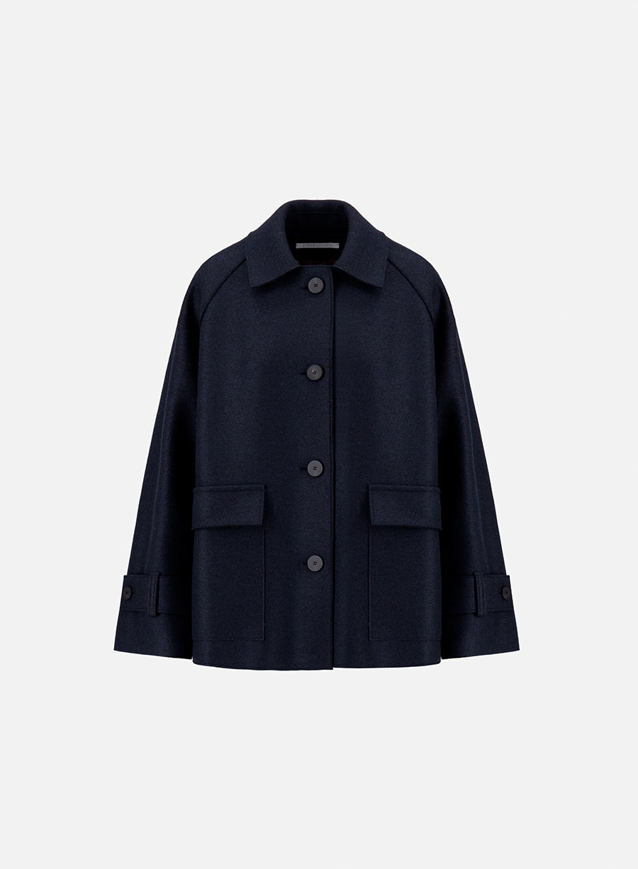 Raglan jacket with quilted lining