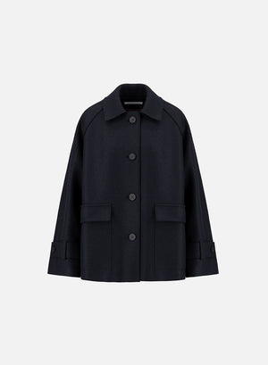 Raglan jacket with quilted lining