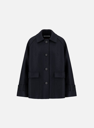 Raglan jacket with quilted lining