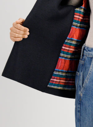 Raglan jacket with quilted lining