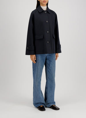 Raglan jacket with quilted lining