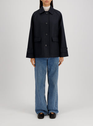 Raglan jacket with quilted lining