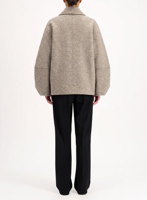 Puff sleeves jacket pressed wool