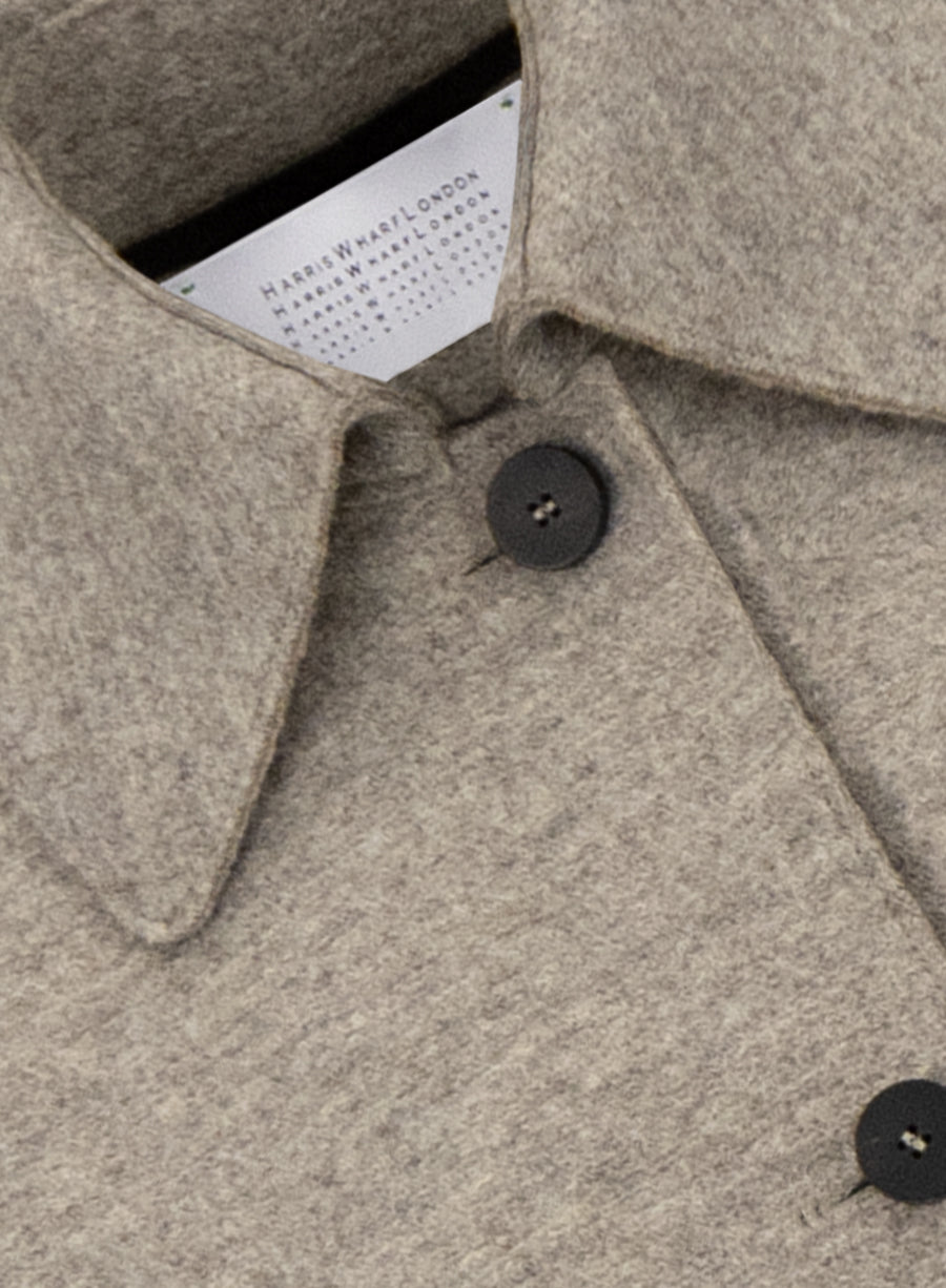 Puff sleeves jacket pressed wool