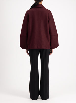 Puff sleeves jacket pressed wool