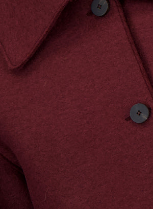 Puff sleeves jacket pressed wool