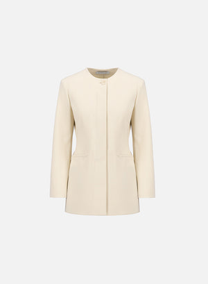 collarless jacket with s.p. techno viscose