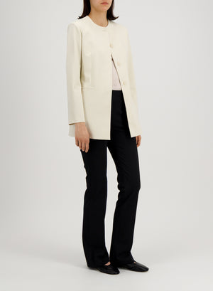 collarless jacket with s.p. techno viscose