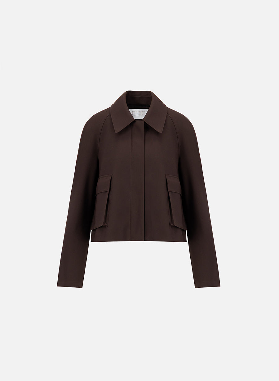 cropped raglan jacket scuba