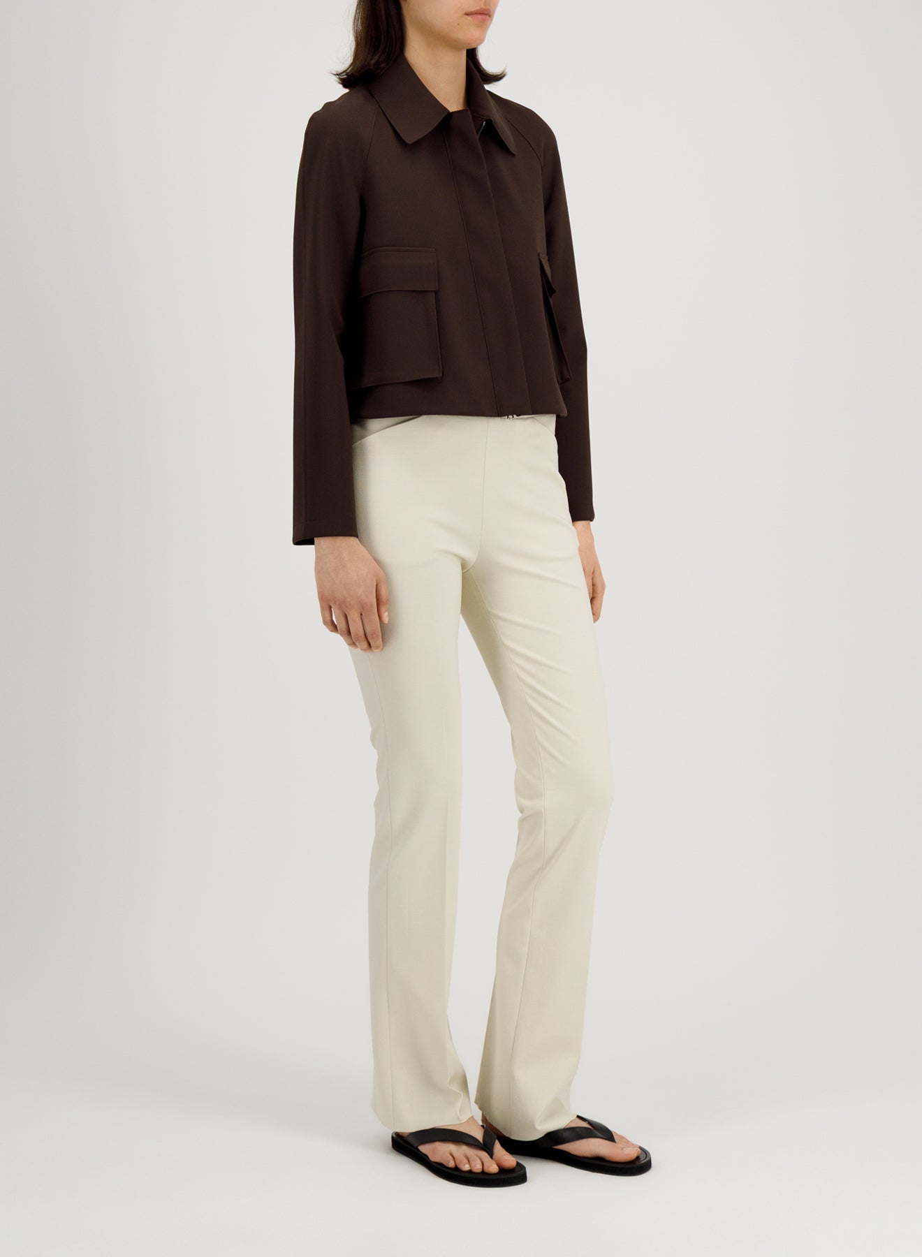 cropped raglan jacket scuba