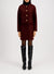 uncollared jacket light pressed wool