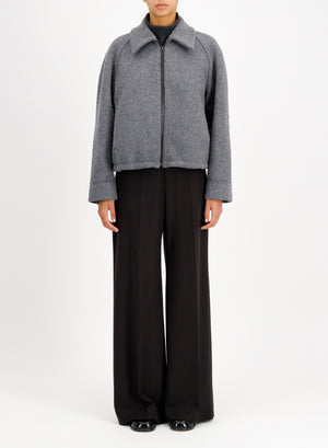 raglan drawstring jacket bouclé