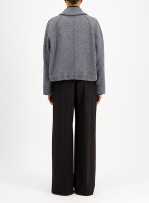 raglan drawstring jacket bouclé