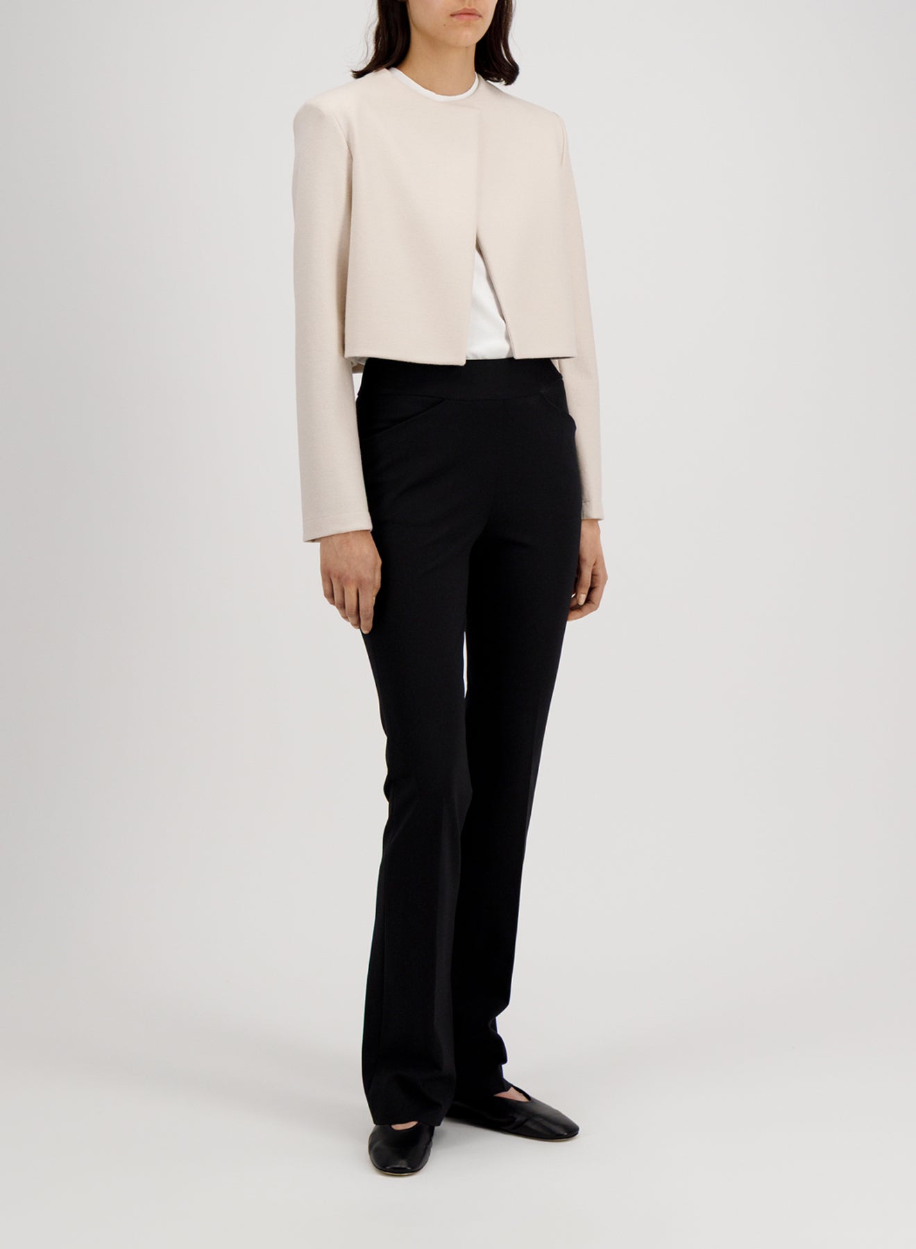 Women bolero light pressed wool