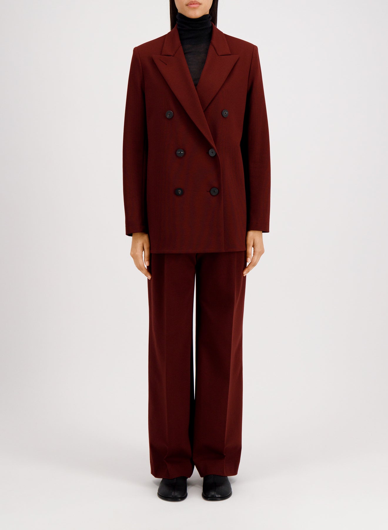 slouchy peacoat viscose flannel