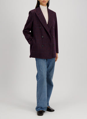 Slouchy peacoat crafted with Loro Piana fabric