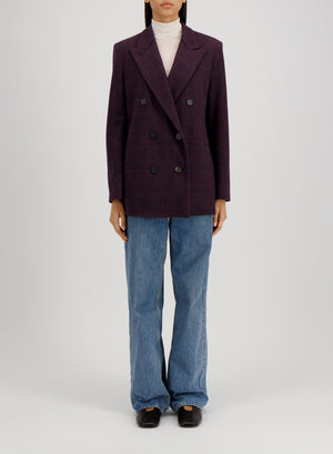 Slouchy peacoat crafted with Loro Piana fabric