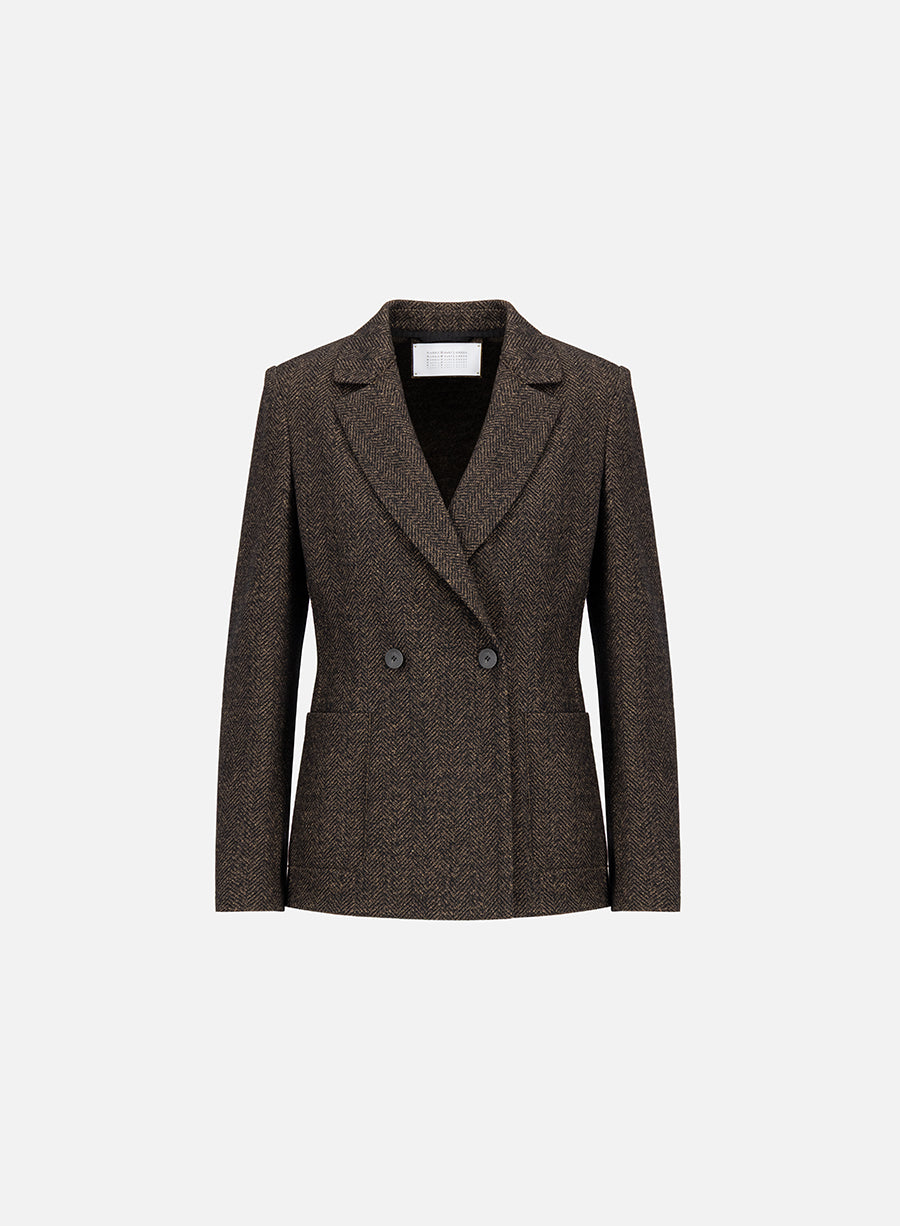 Blazer in donegal in herringbone