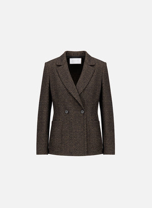 d.b. blazer with shoulder pads donegal herringbone