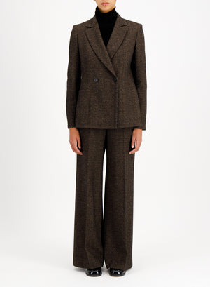 d.b. blazer with shoulder pads donegal herringbone