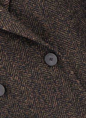 d.b. blazer with shoulder pads donegal herringbone