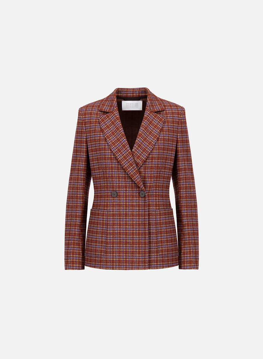 d.b. blazer with shoulder pads multicolour check