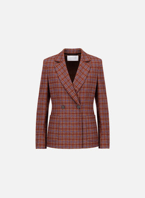 d.b. blazer with shoulder pads multicolour check