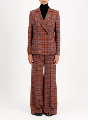 d.b. blazer with shoulder pads multicolour check