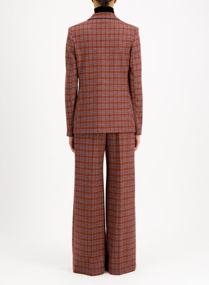d.b. blazer with shoulder pads multicolour check