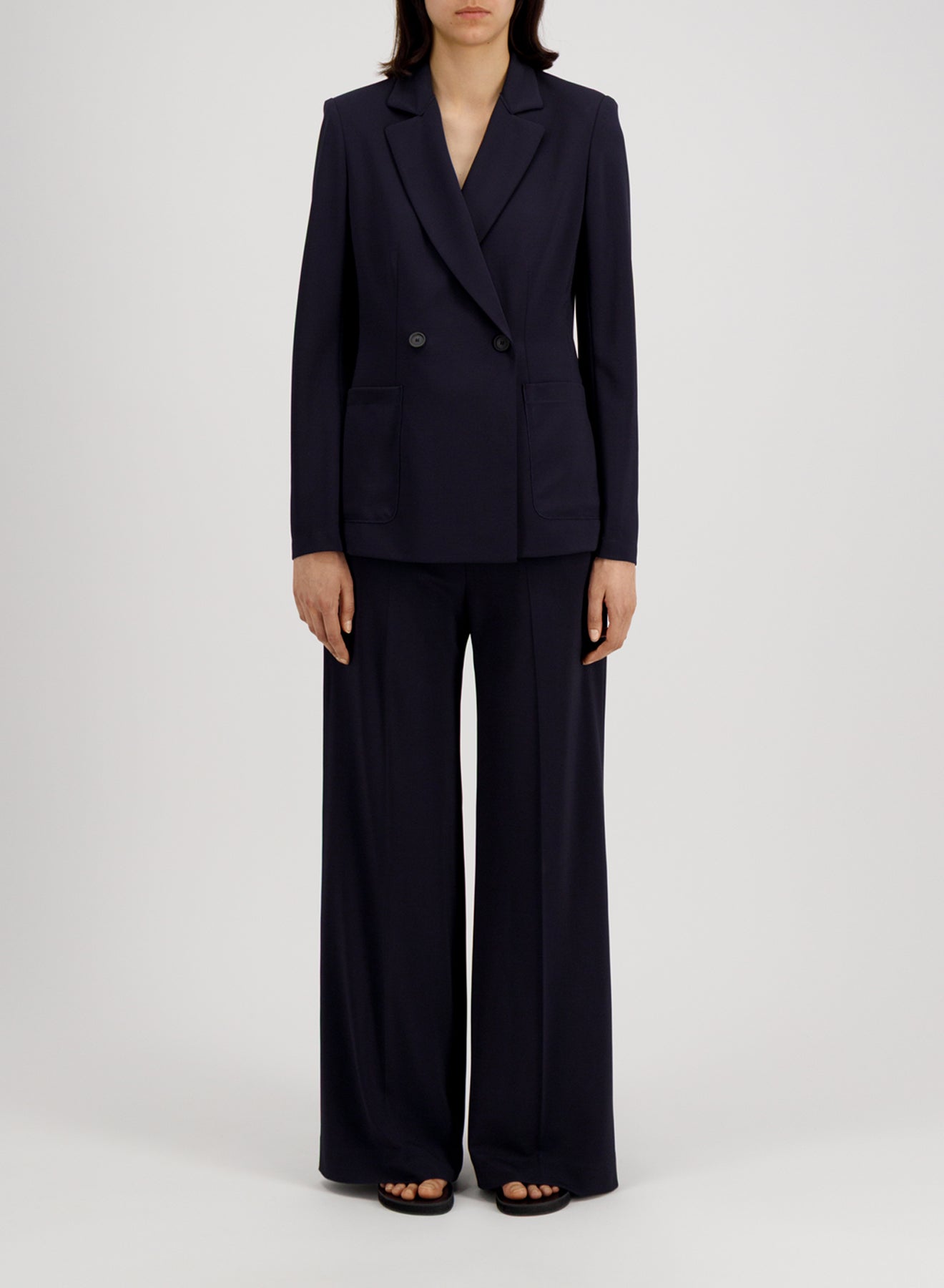 d.b. blazer with shoulder pads crepe viscose