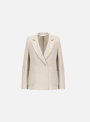 Blazer with shoulder pads bicolour frisé