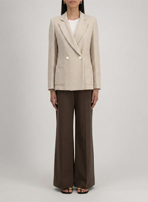 Blazer with shoulder pads bicolour frisé