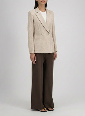 Blazer with shoulder pads bicolour frisé