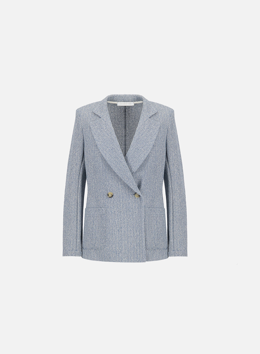 Blazer with shoulder pads bicolour frisé