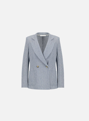 Blazer with shoulder pads bicolour frisé