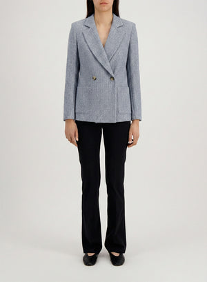 Blazer with shoulder pads bicolour frisé