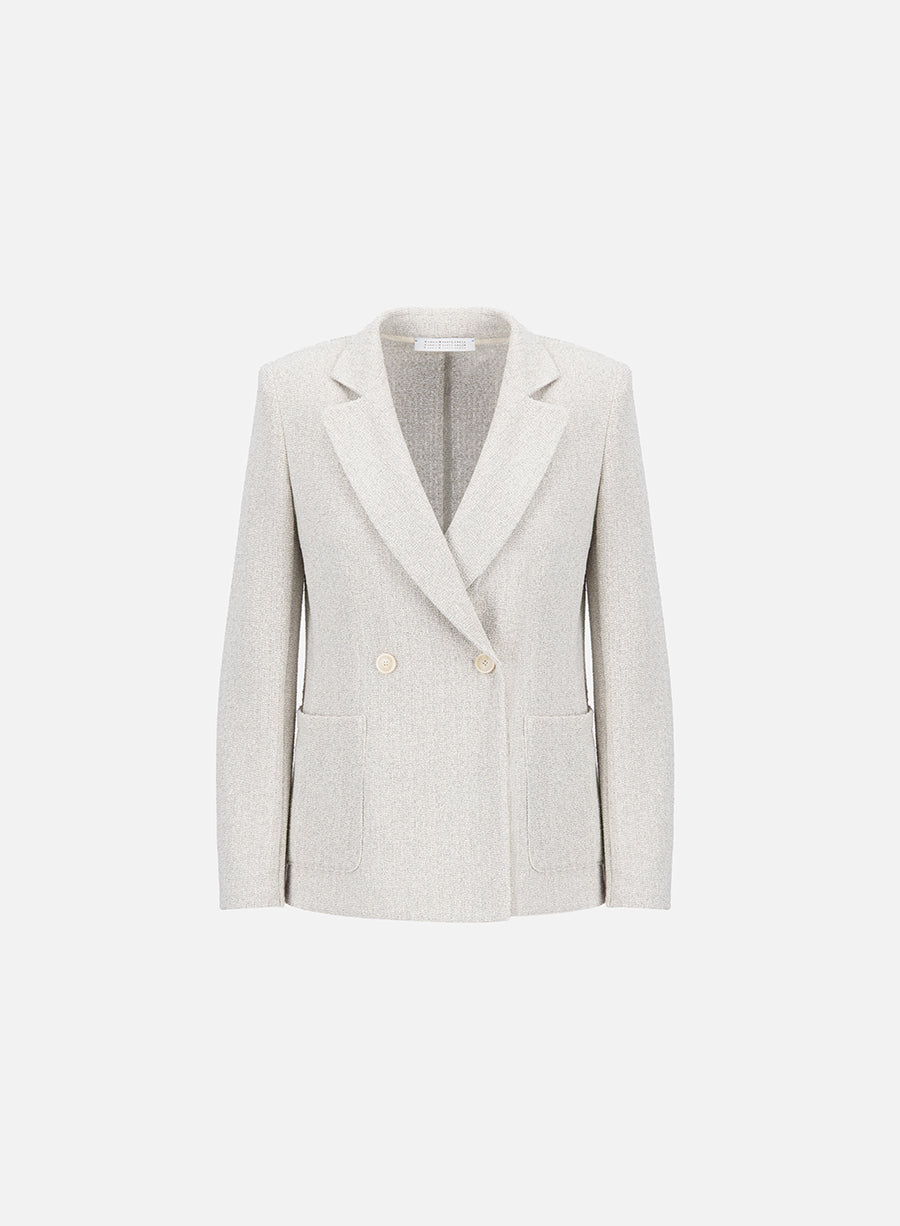 Blazer with shoulder pads bicolour frisé