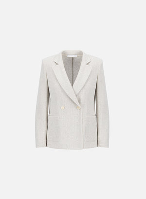 Blazer with shoulder pads bicolour frisé