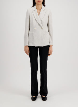 Blazer with shoulder pads bicolour frisé